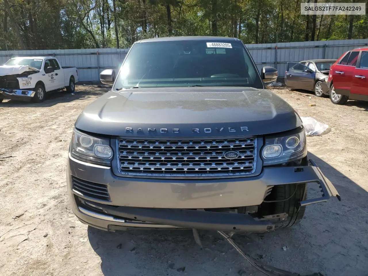 2015 Land Rover Range Rover Supercharged VIN: SALGS2TF7FA242249 Lot: 48883205