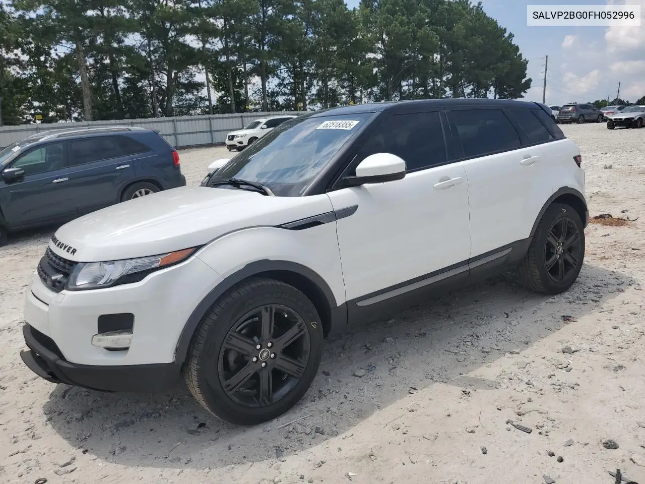 2015 Land Rover Range Rover Evoque Pure Plus VIN: SALVP2BG0FH052996 Lot: 62518355