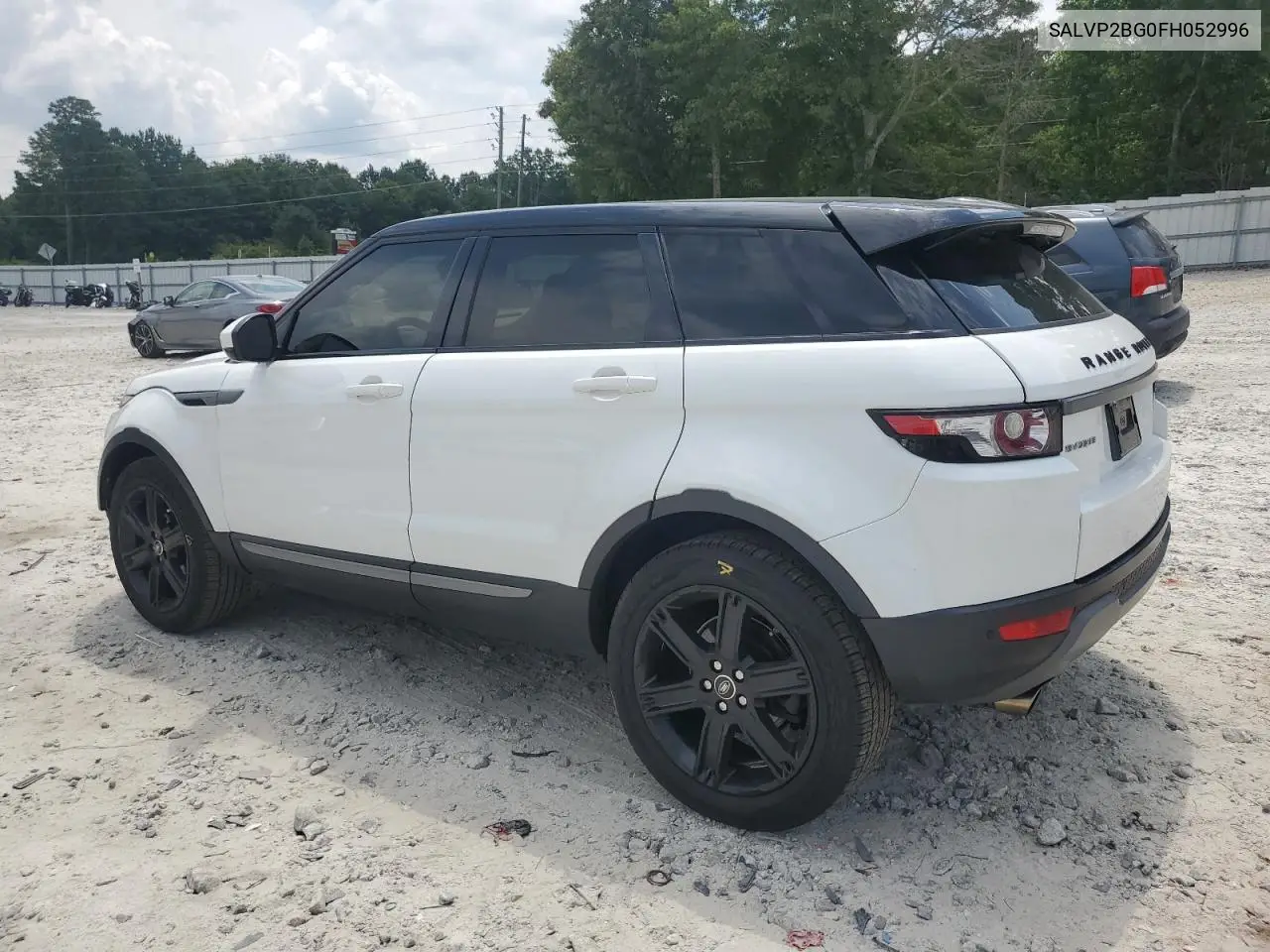 2015 Land Rover Range Rover Evoque Pure Plus VIN: SALVP2BG0FH052996 Lot: 62518355