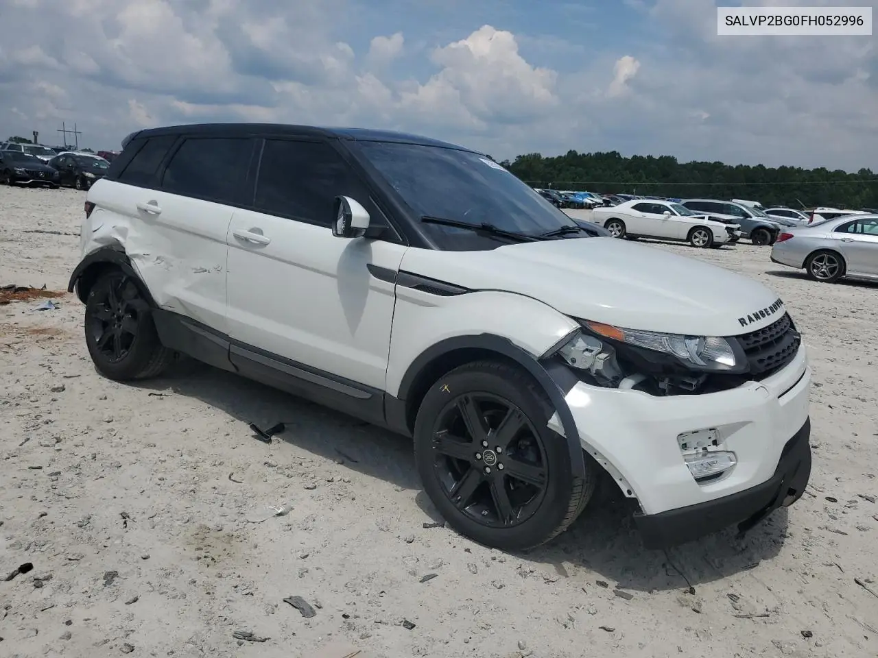2015 Land Rover Range Rover Evoque Pure Plus VIN: SALVP2BG0FH052996 Lot: 62518355