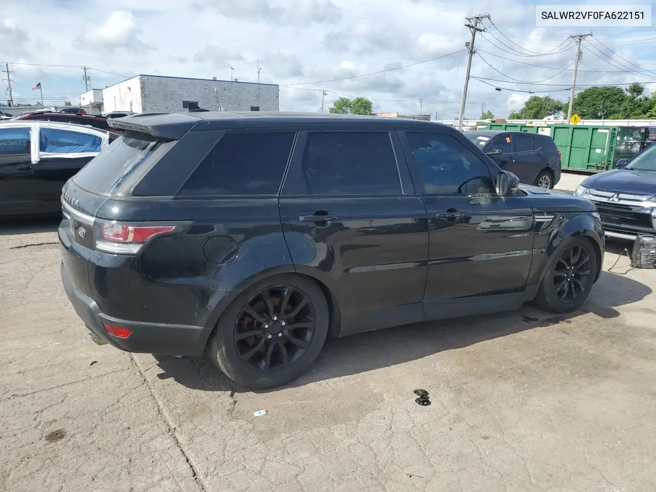 2015 Land Rover Range Rover Sport Hse VIN: SALWR2VF0FA622151 Lot: 62849785