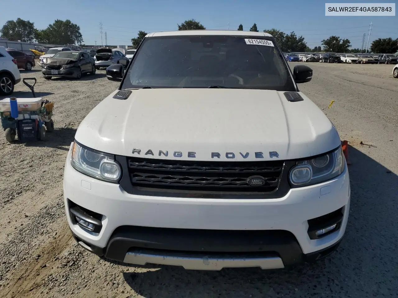 2016 Land Rover Range Rover Sport Sc VIN: SALWR2EF4GA587843 Lot: 62154555