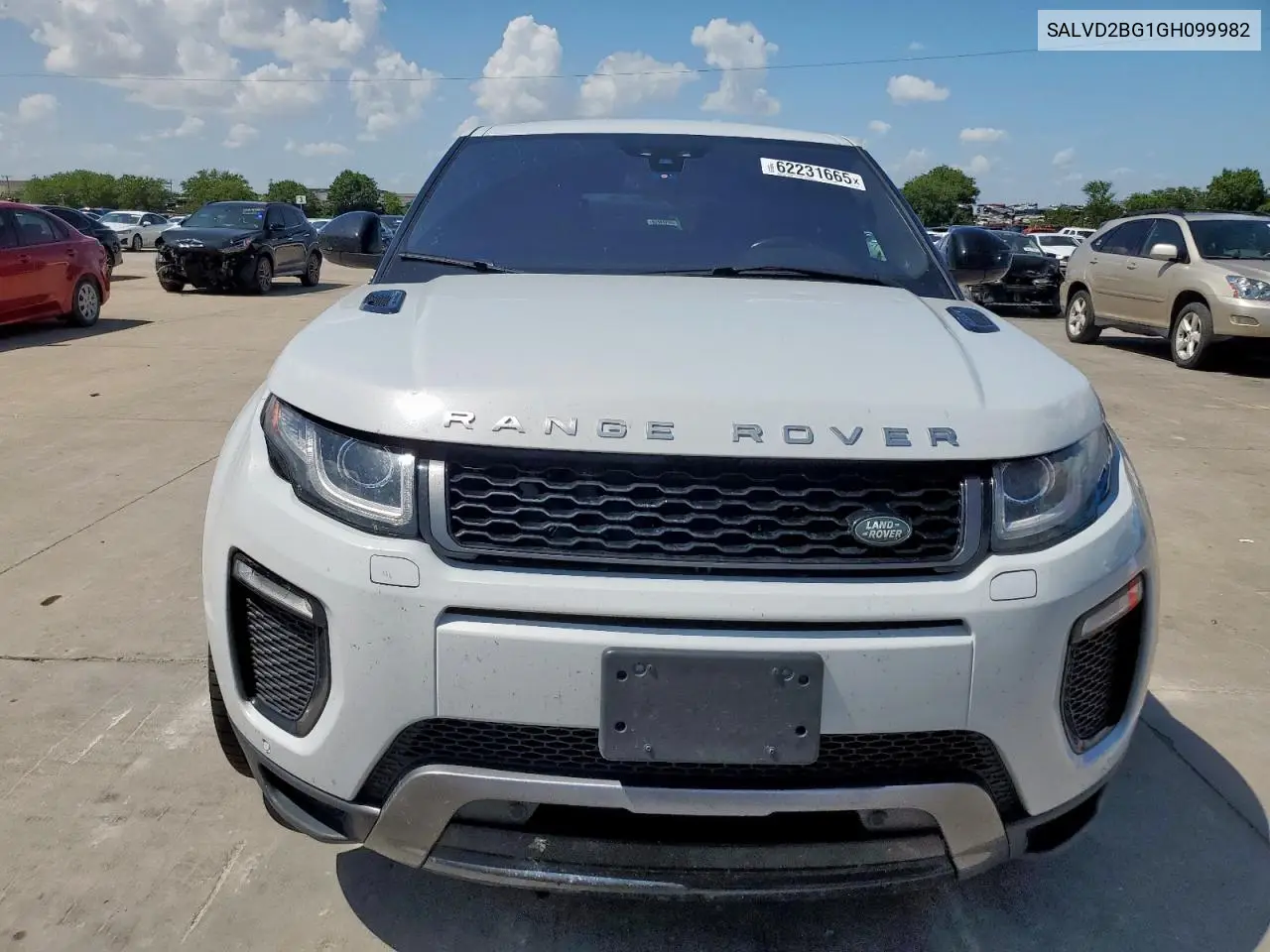 2016 Land Rover Range Rover Evoque Hse Dynamic VIN: SALVD2BG1GH099982 Lot: 62231665
