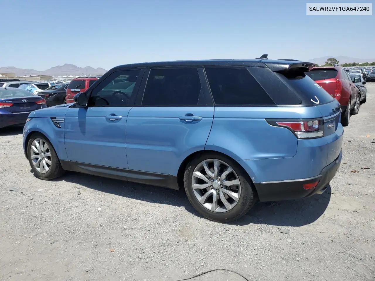 2016 Land Rover Range Rover Sport Hse VIN: SALWR2VF1GA647240 Lot: 62518165