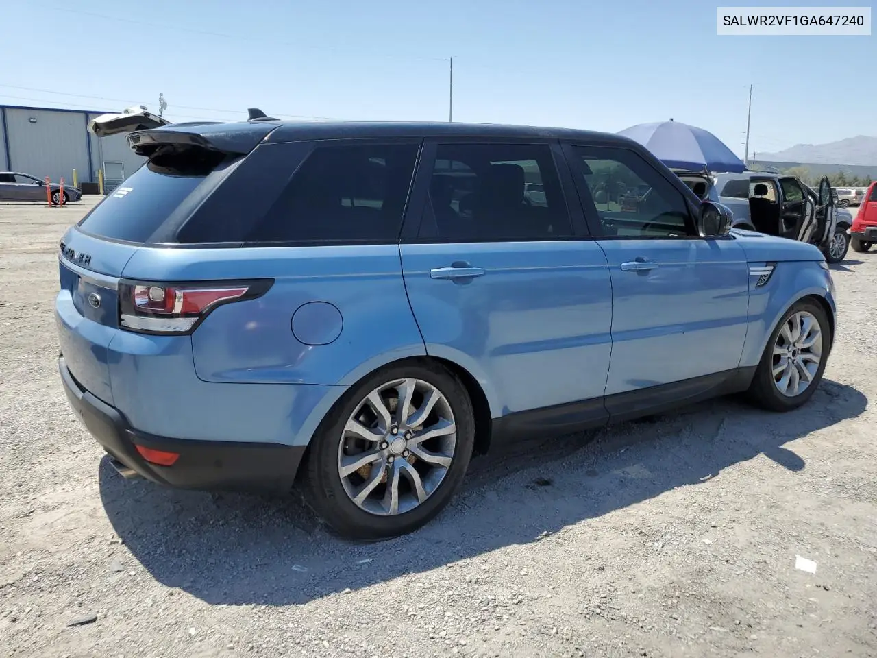 2016 Land Rover Range Rover Sport Hse VIN: SALWR2VF1GA647240 Lot: 62518165