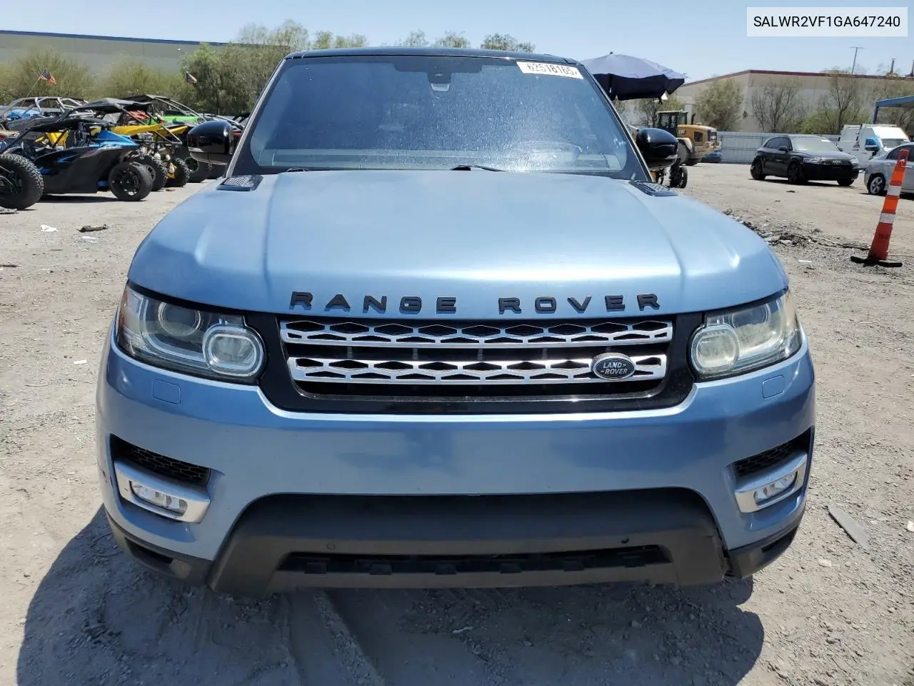 2016 Land Rover Range Rover Sport Hse VIN: SALWR2VF1GA647240 Lot: 62518165