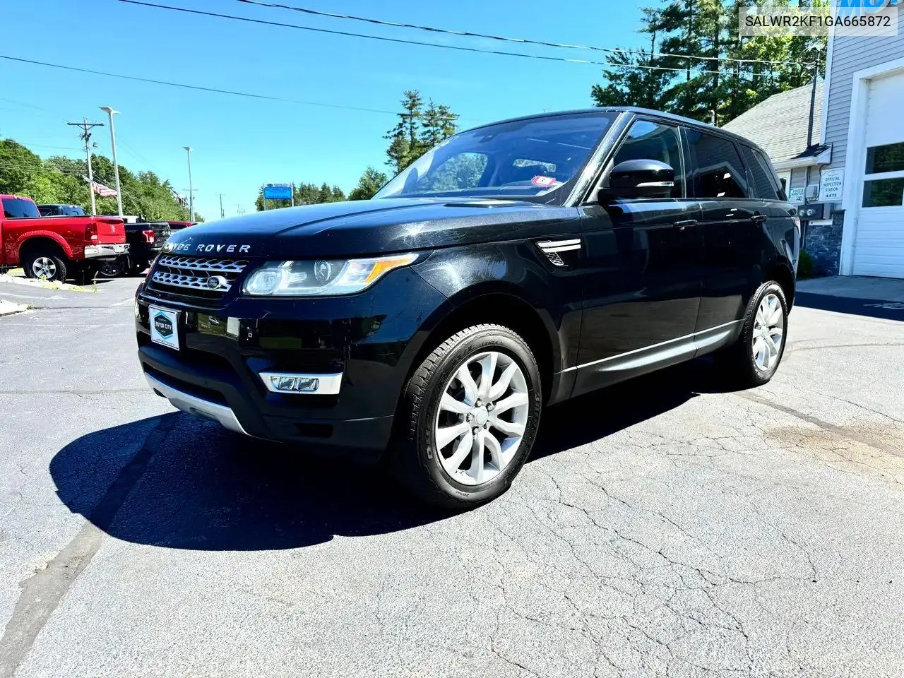 2016 Land Rover Range Rover Sport Hse VIN: SALWR2KF1GA665872 Lot: 62979555