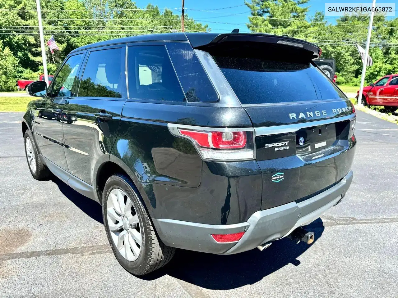 2016 Land Rover Range Rover Sport Hse VIN: SALWR2KF1GA665872 Lot: 62979555