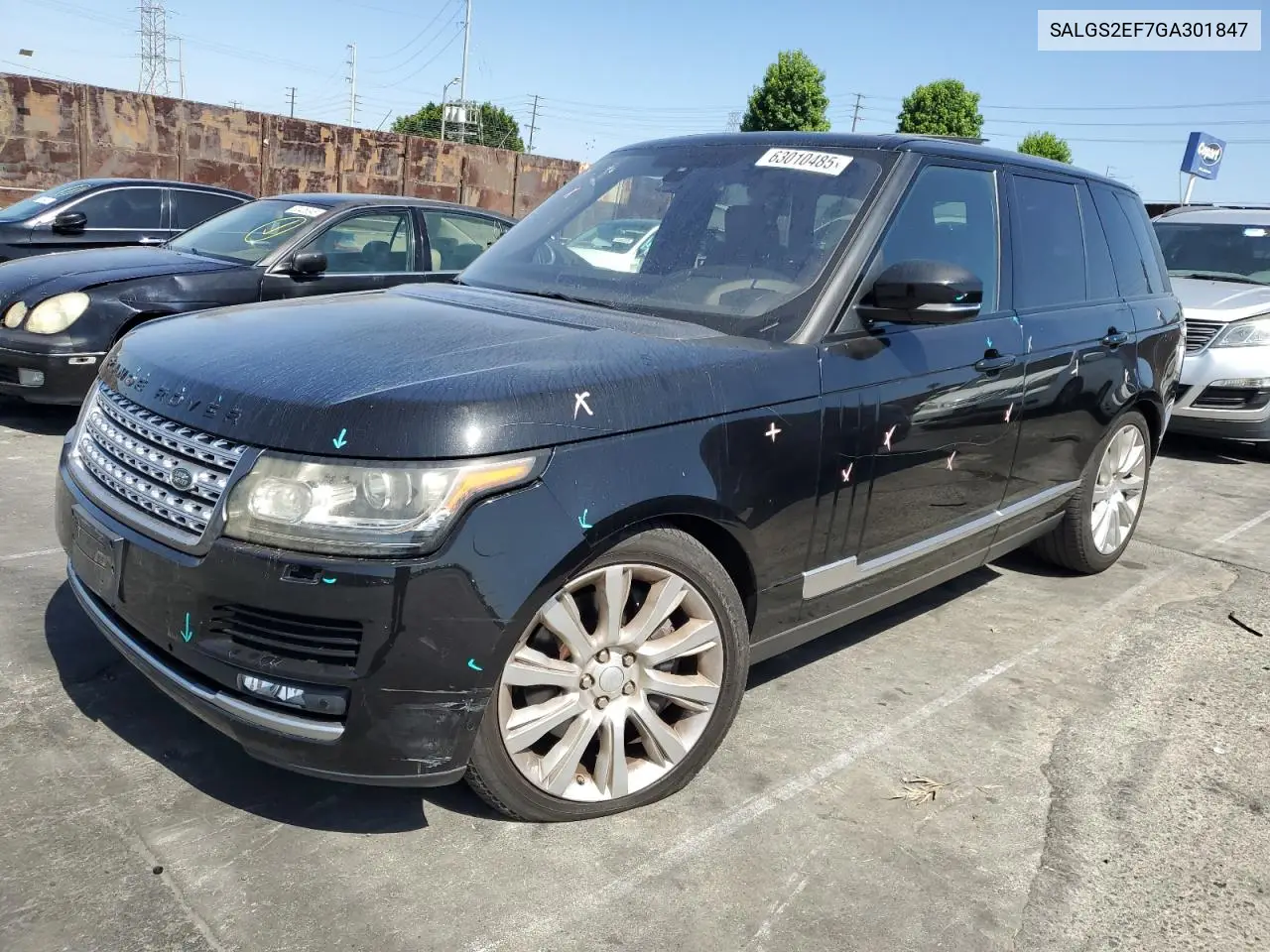 2016 Land Rover Range Rover Supercharged VIN: SALGS2EF7GA301847 Lot: 63010485