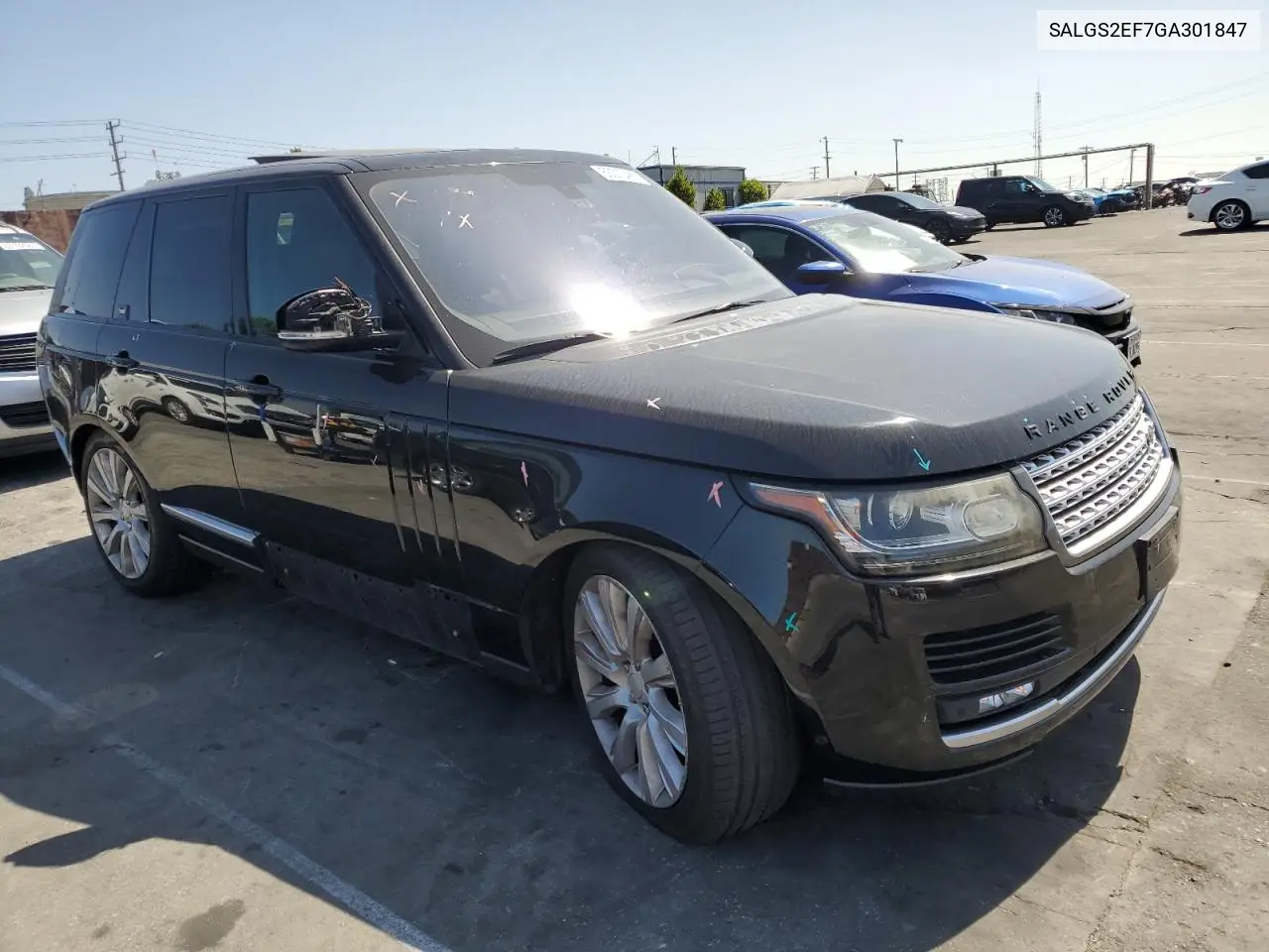 2016 Land Rover Range Rover Supercharged VIN: SALGS2EF7GA301847 Lot: 63010485