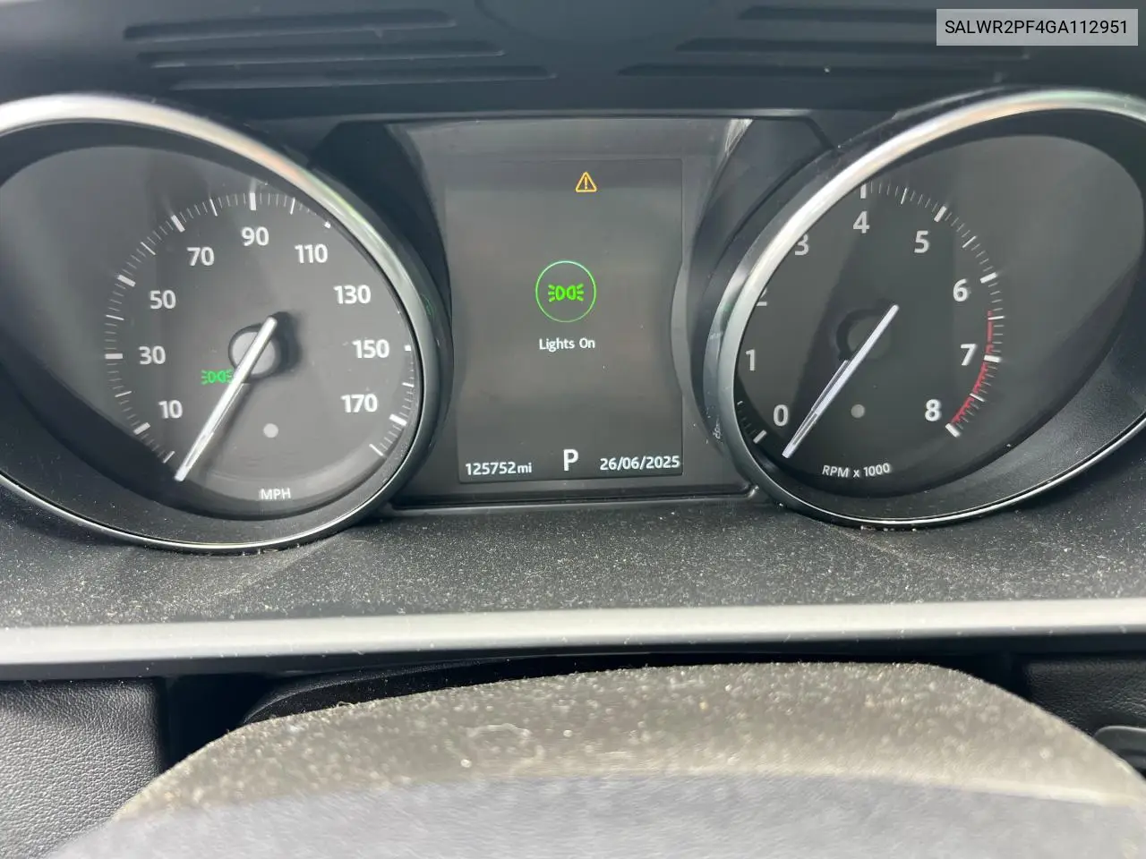 2016 Land Rover Range Rover Sport Hse VIN: SALWR2PF4GA112951 Lot: 63074345
