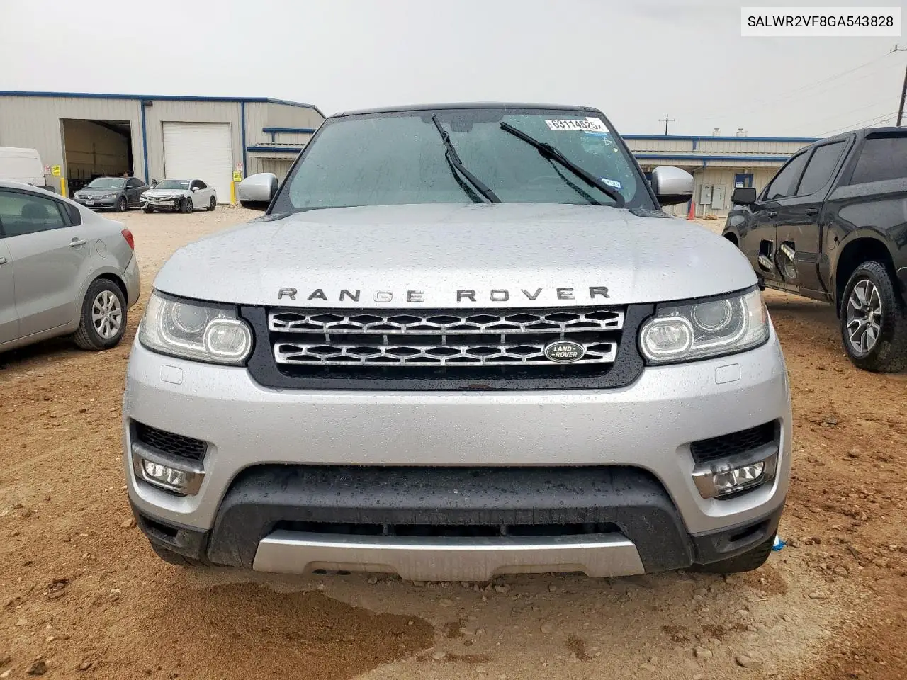 2016 Land Rover Range Rover Sport Hse VIN: SALWR2VF8GA543828 Lot: 63114525