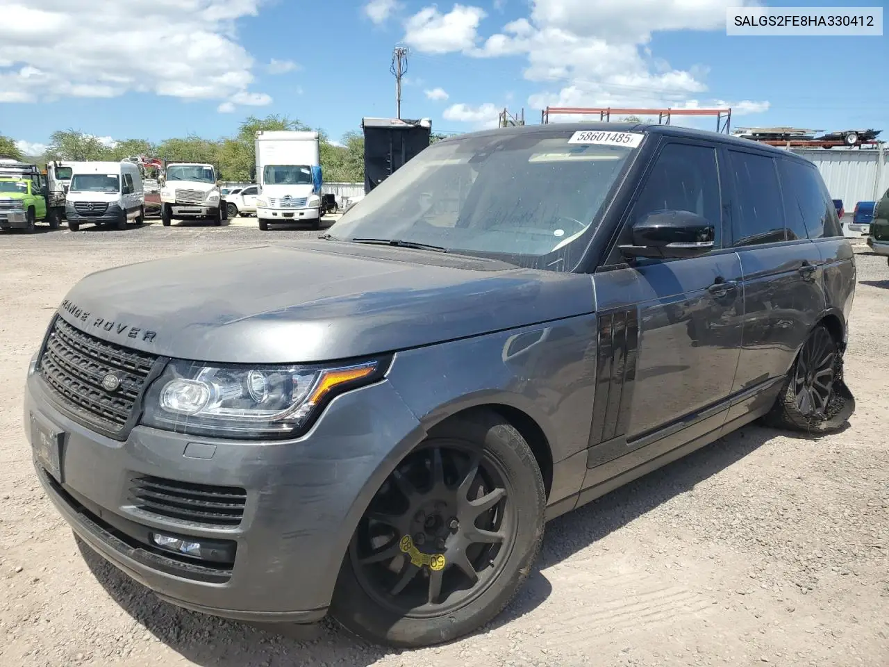 2017 Land Rover Range Rover Supercharged VIN: SALGS2FE8HA330412 Lot: 58601485