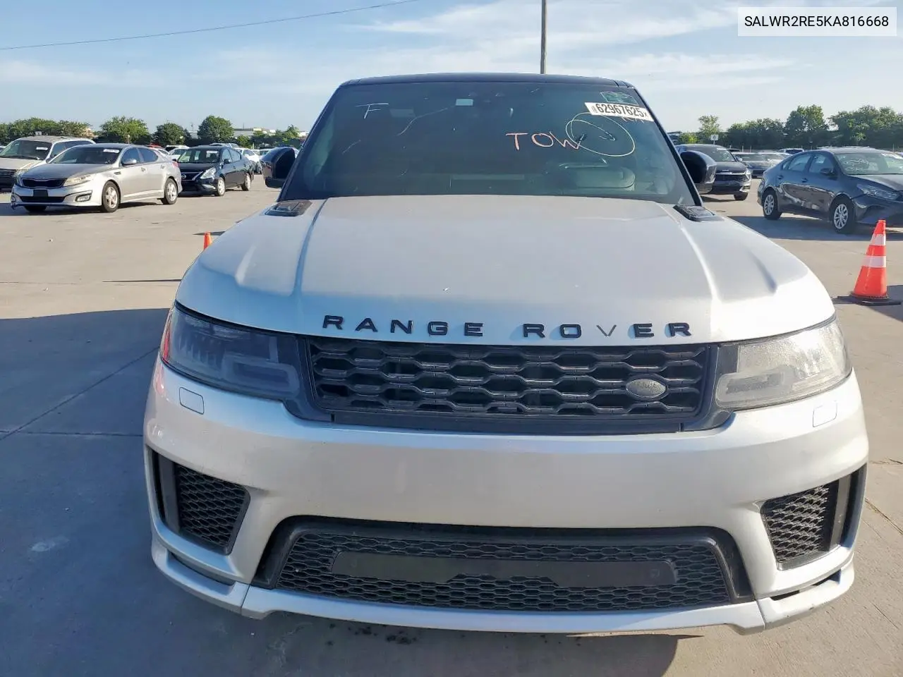 2019 Land Rover Range Rover Sport Supercharged Dynamic VIN: SALWR2RE5KA816668 Lot: 62967625