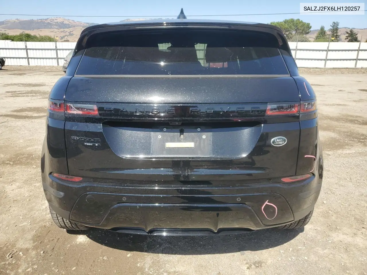 2020 Land Rover Range Rover Evoque S VIN: SALZJ2FX6LH120257 Lot: 61942455