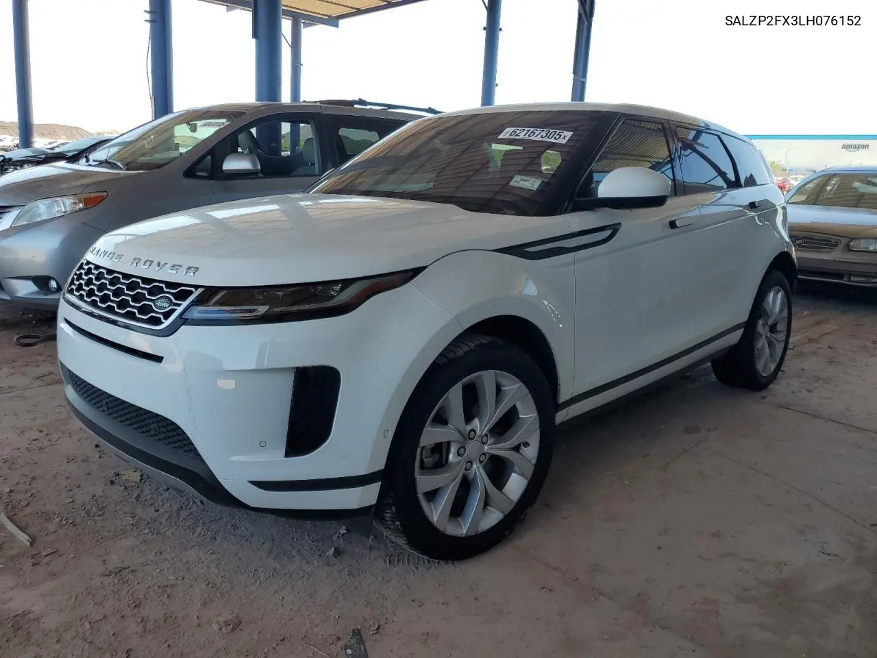 2020 Land Rover Range Rover Evoque Se VIN: SALZP2FX3LH076152 Lot: 62167305