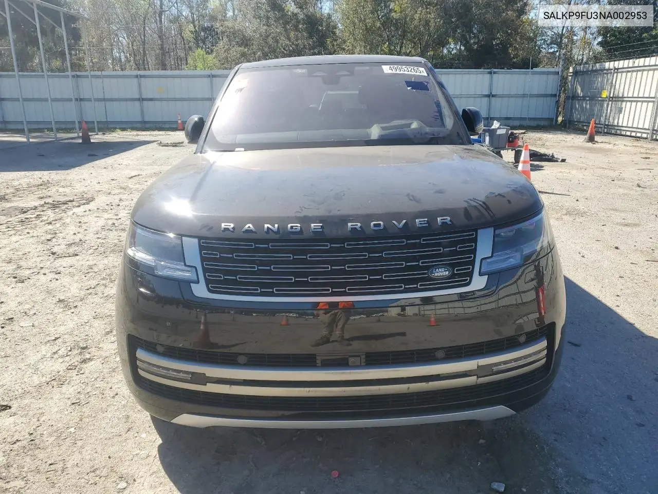 2022 Land Rover Range Rover Se VIN: SALKP9FU3NA002953 Lot: 49953265
