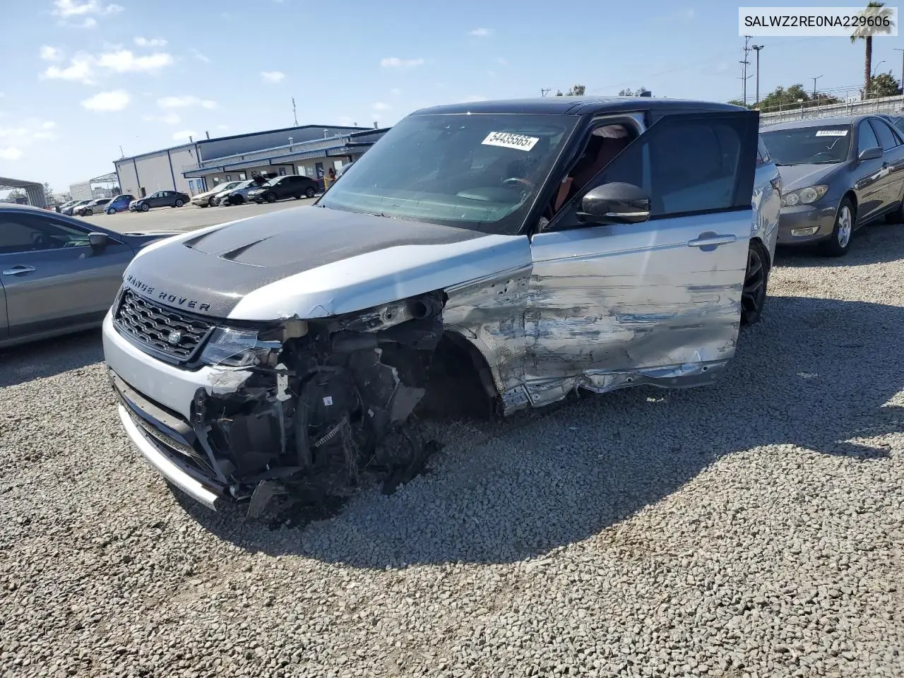 2022 Land Rover Range Rover Sport Svr VIN: SALWZ2RE0NA229606 Lot: 54435565