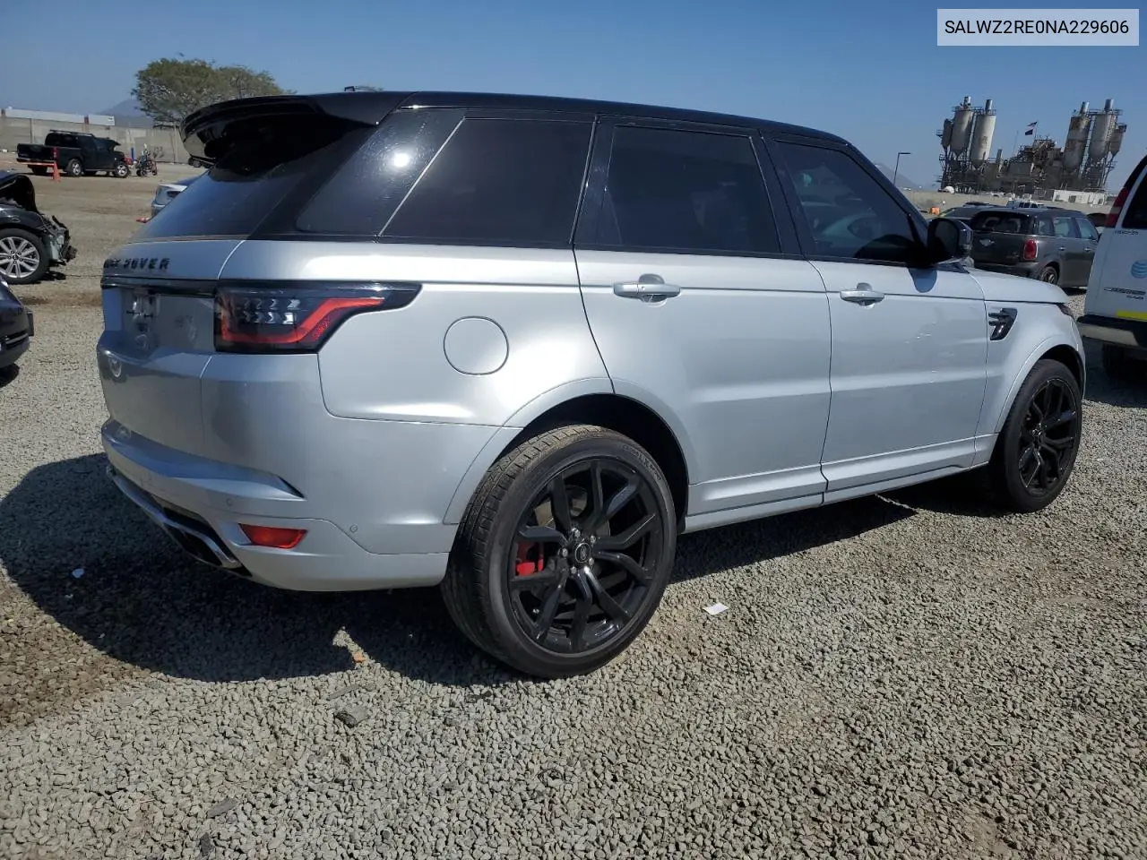 2022 Land Rover Range Rover Sport Svr VIN: SALWZ2RE0NA229606 Lot: 54435565