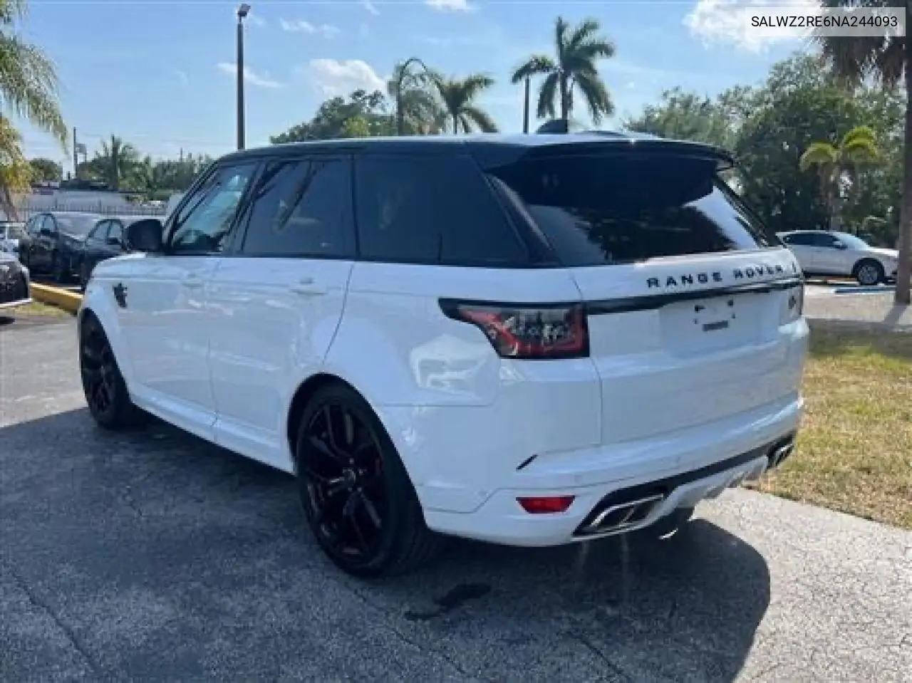 2022 Land Rover Range Rover Sport Svr VIN: SALWZ2RE6NA244093 Lot: 59608885