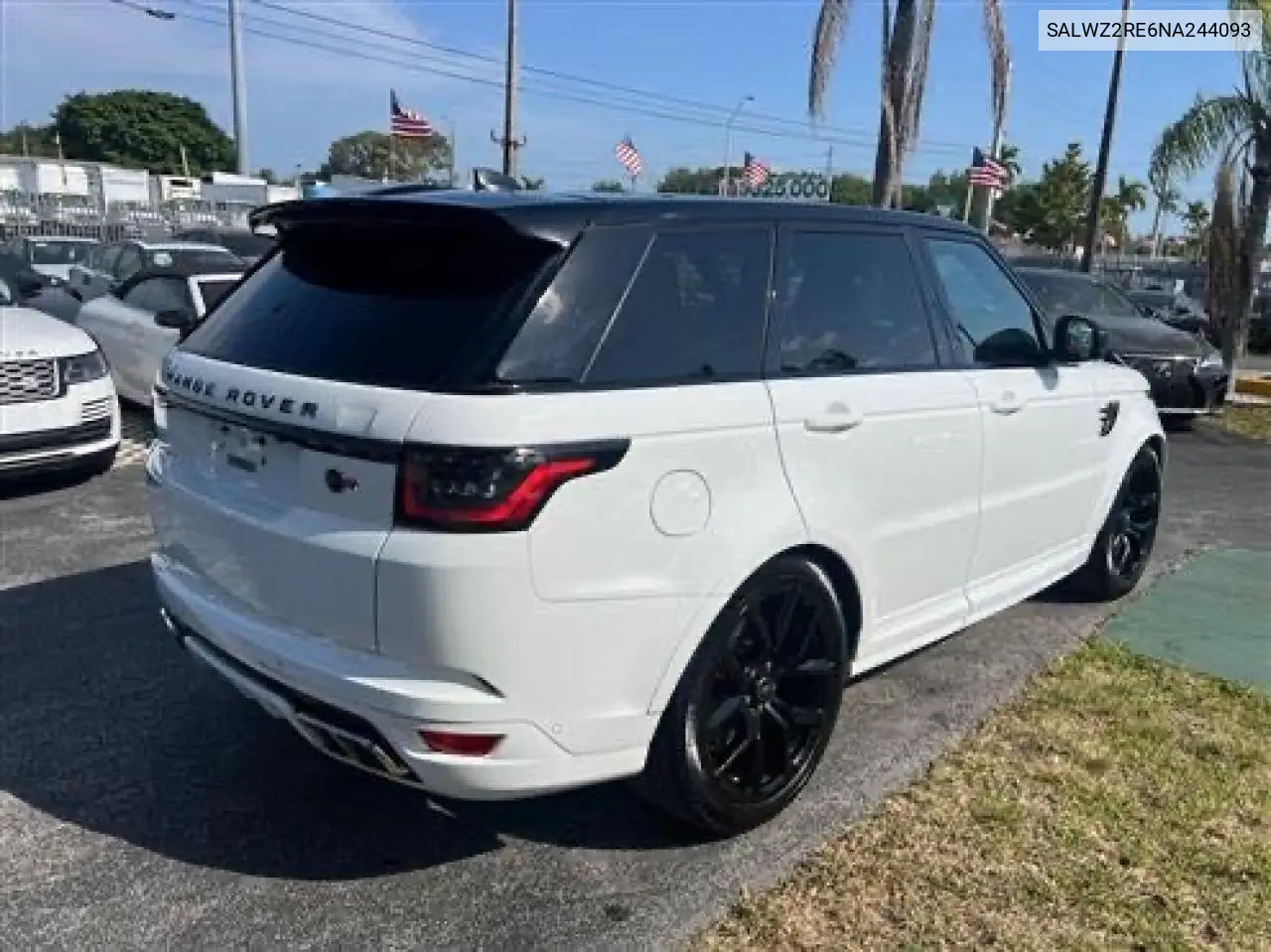 2022 Land Rover Range Rover Sport Svr VIN: SALWZ2RE6NA244093 Lot: 59608885