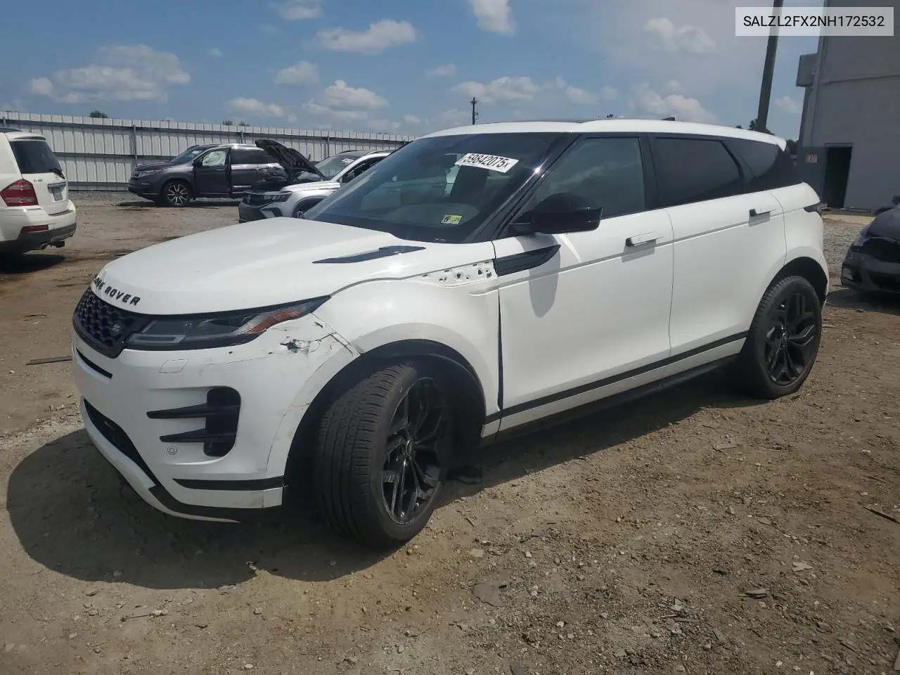 2022 Land Rover Range Rover Evoque R-Dynamic Se VIN: SALZL2FX2NH172532 Lot: 59842075
