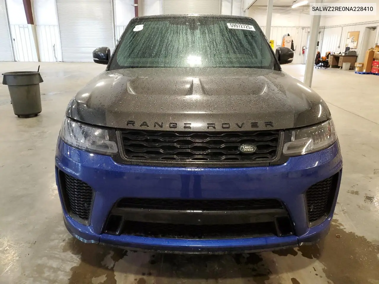 2022 Land Rover Range Rover Sport Svr VIN: SALWZ2RE0NA228410 Lot: 59972725