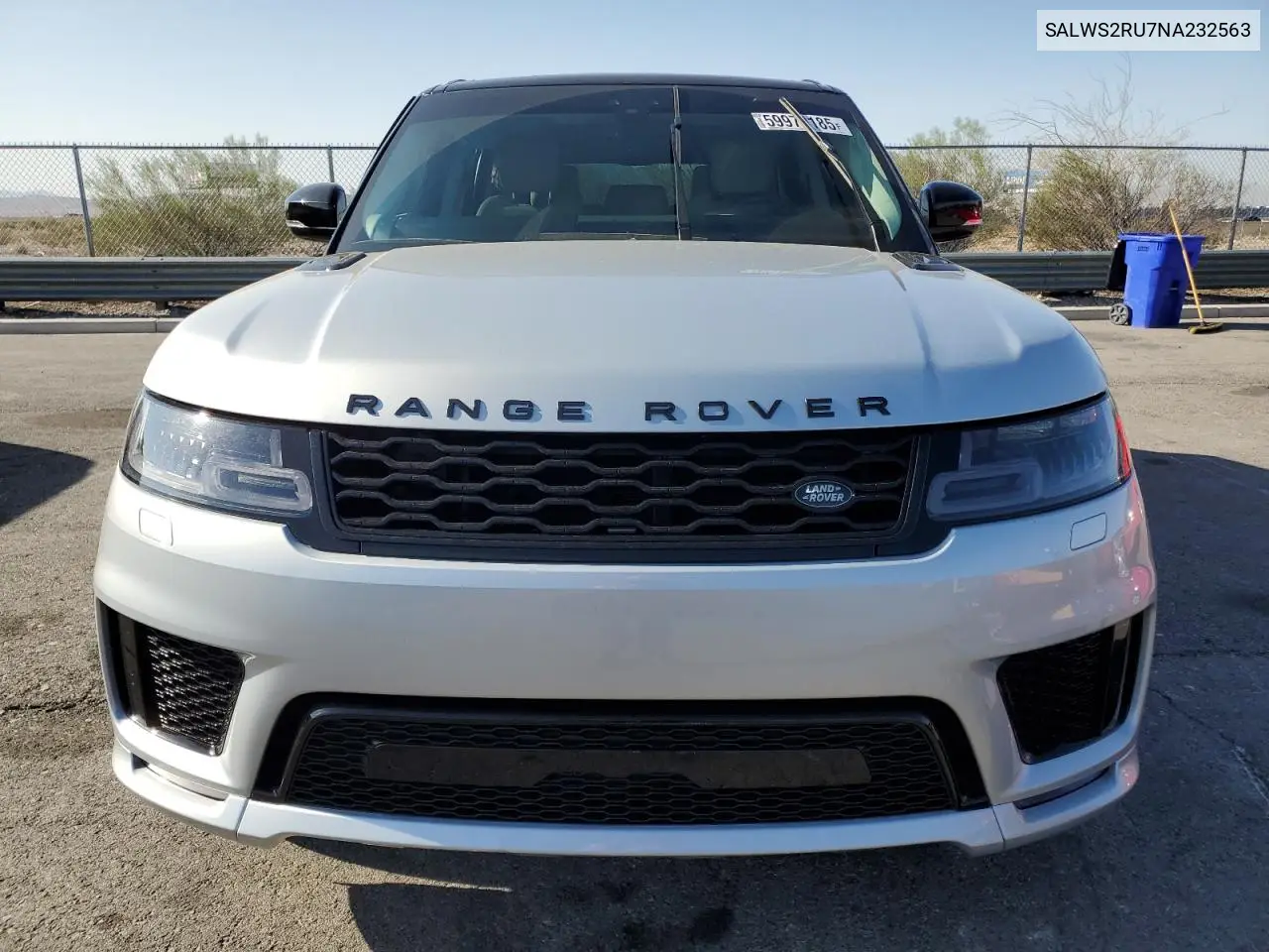 2022 Land Rover Range Rover Sport Hst VIN: SALWS2RU7NA232563 Lot: 59979185