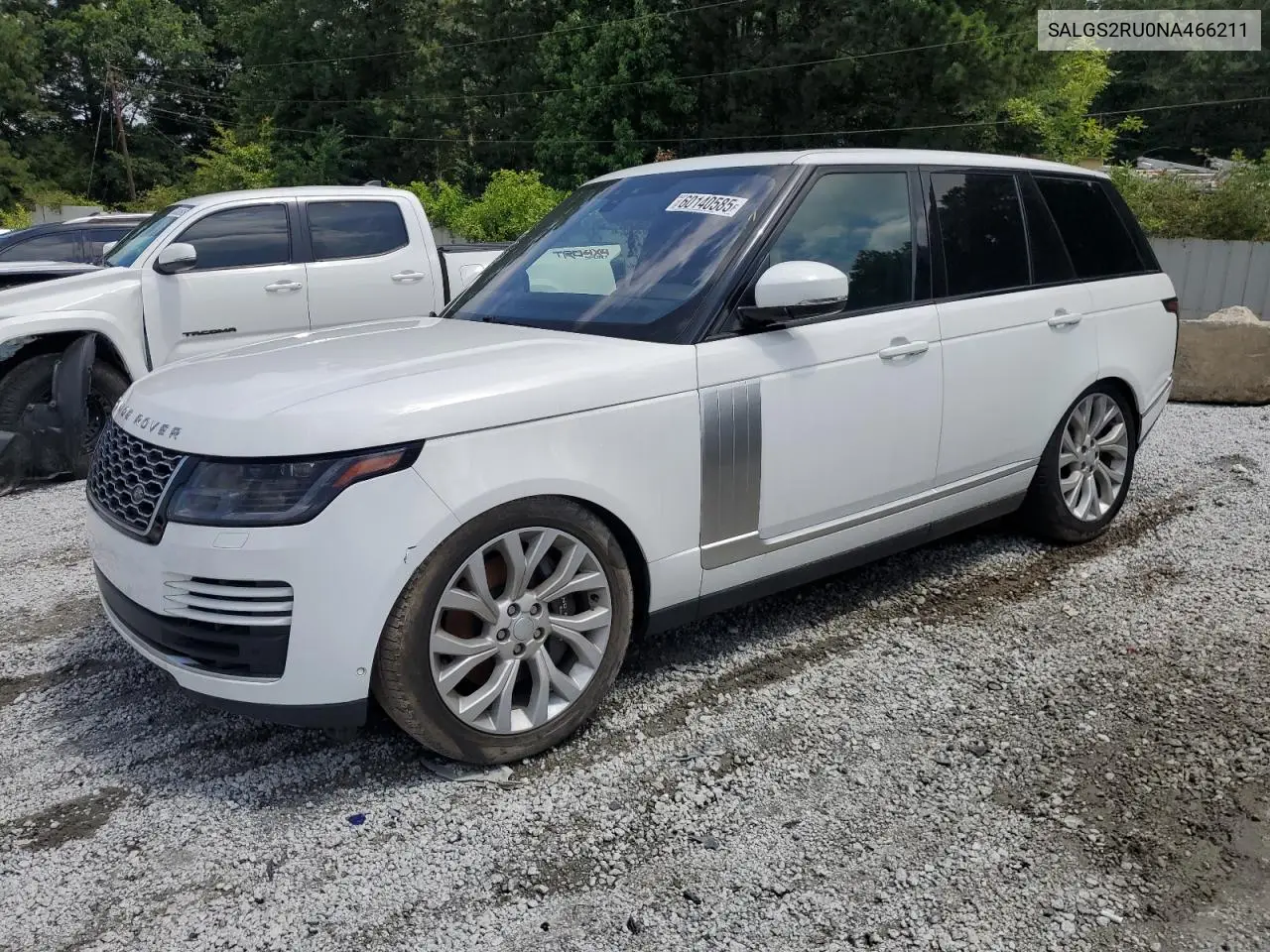 2022 Land Rover Range Rover Hse Westminster Edition VIN: SALGS2RU0NA466211 Lot: 60140585