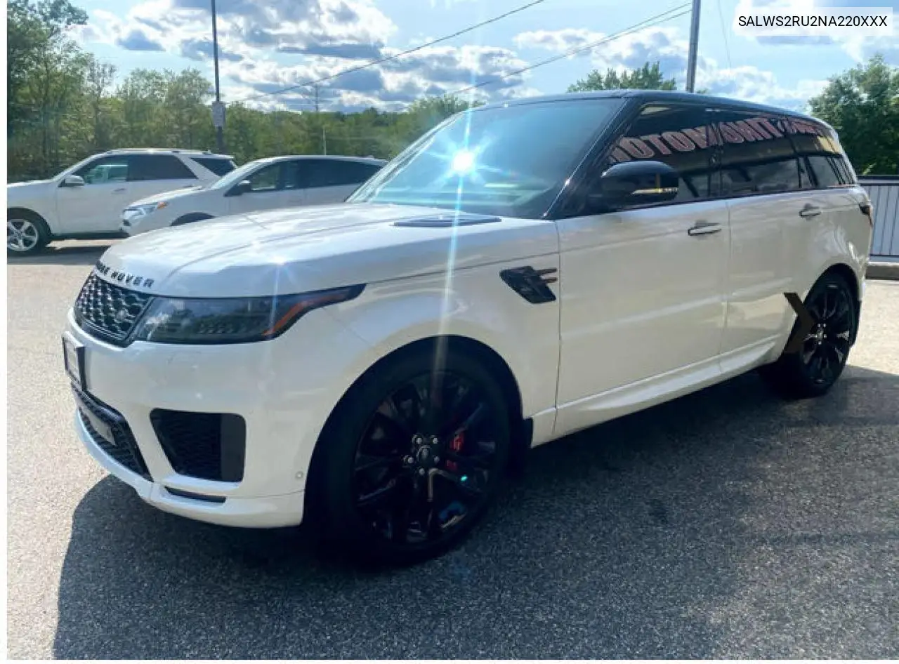 2022 Land Rover Range Rover Sport Hst VIN: SALWS2RU2NA220XXX Lot: 61945615