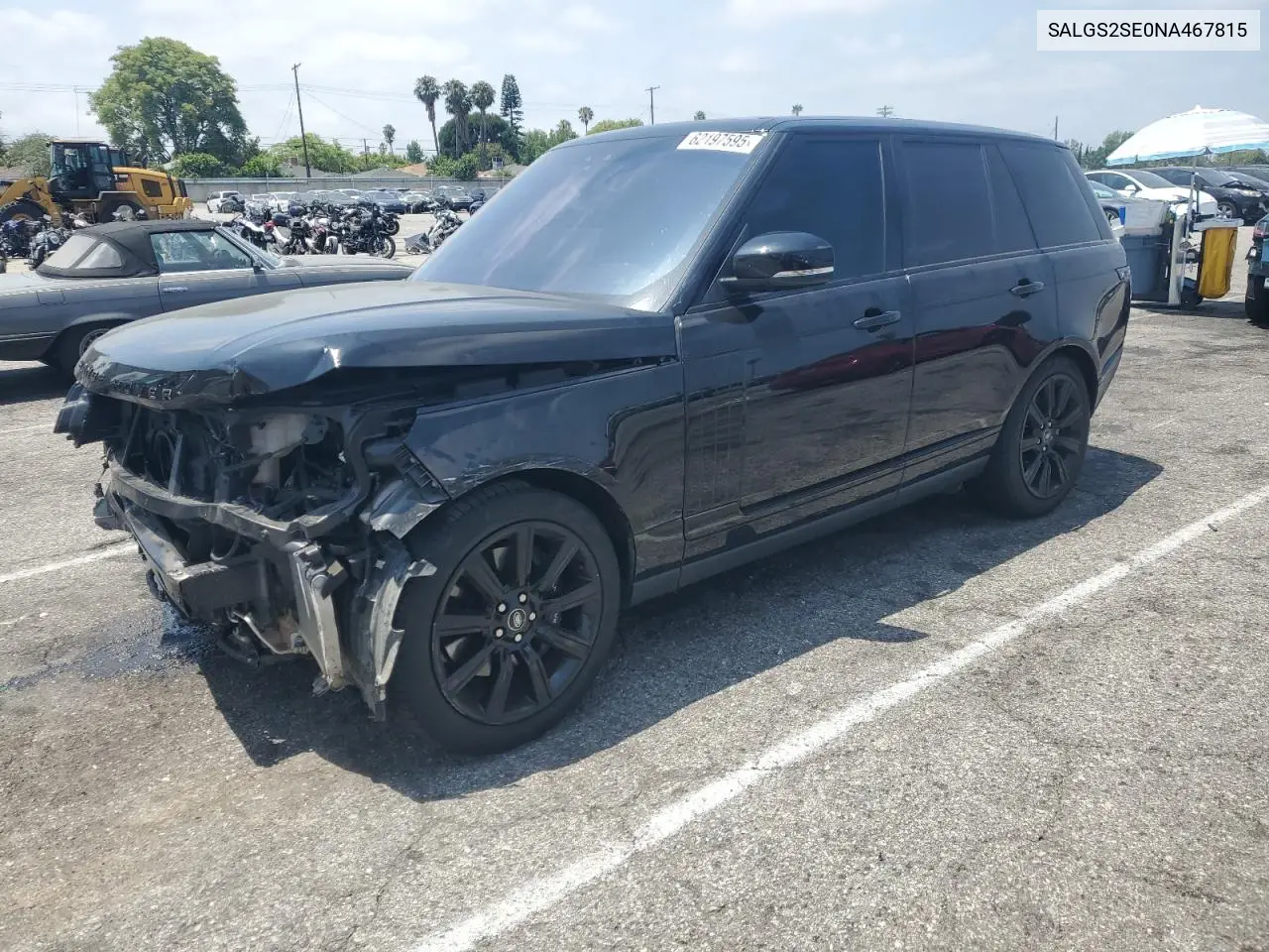 2022 Land Rover Range Rover Westminster Edition VIN: SALGS2SE0NA467815 Lot: 62197595