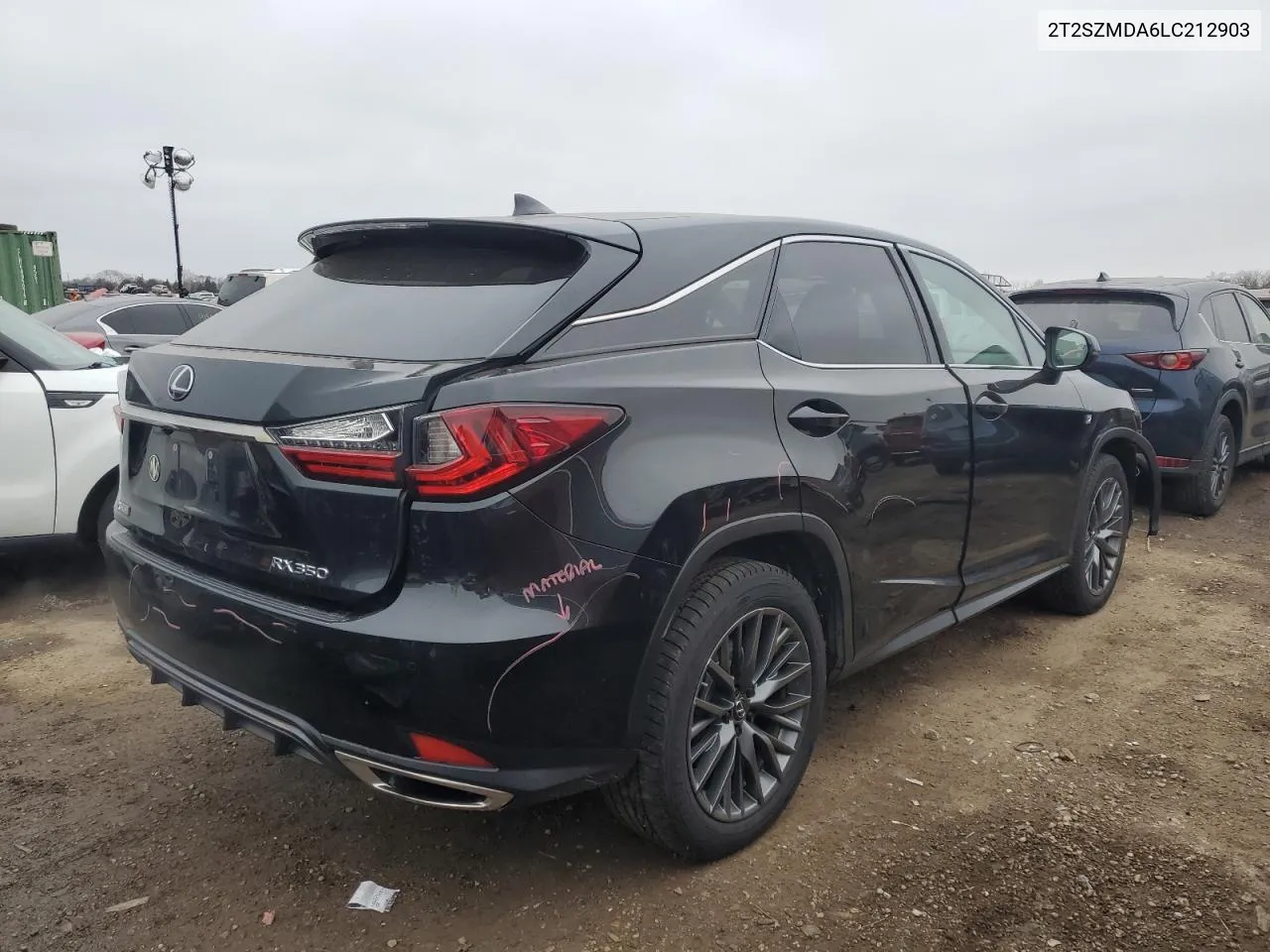 2020 Lexus Rx 350 F Sport VIN: 2T2SZMDA6LC212903 Lot: 42229945