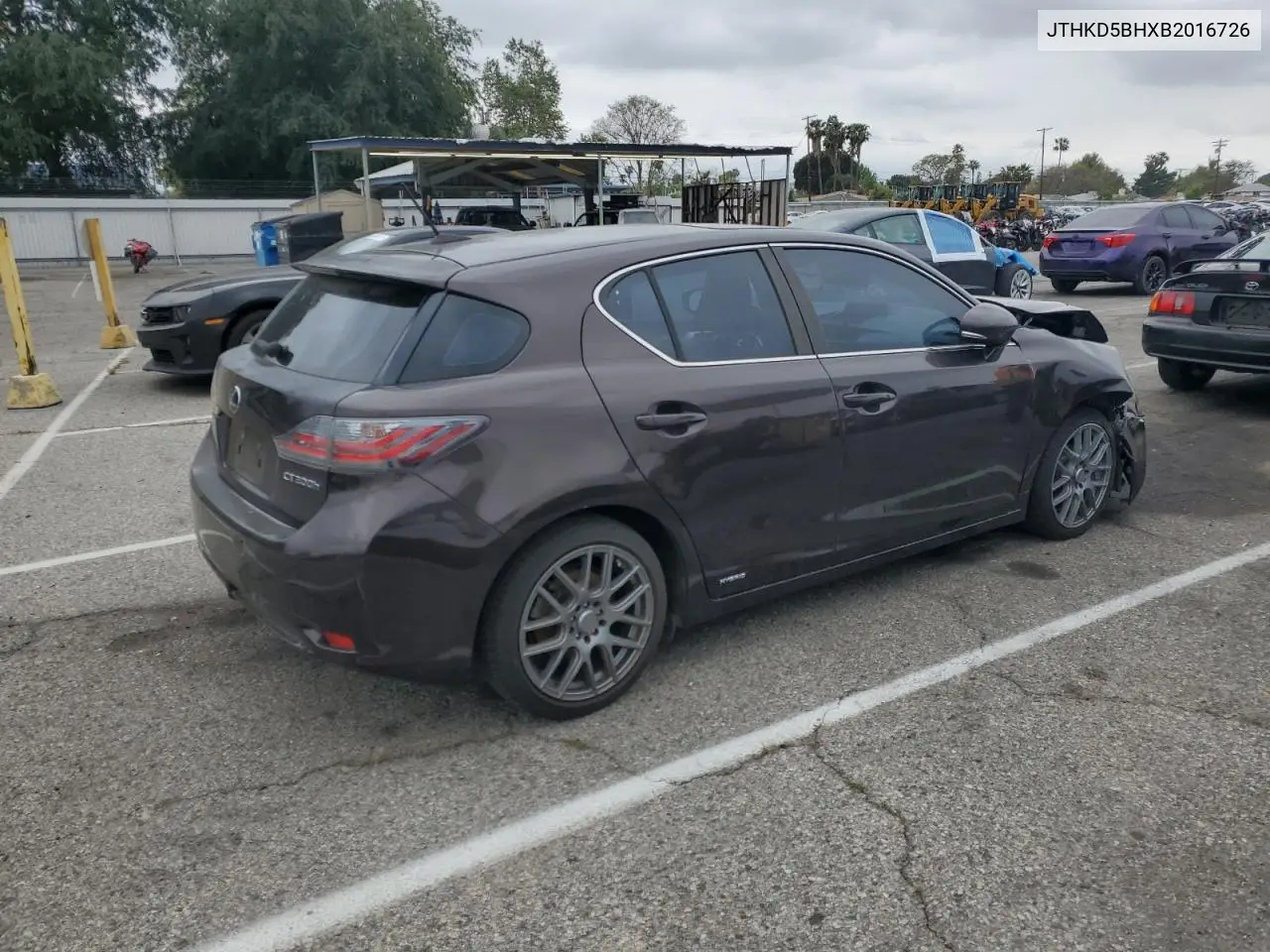 2011 Lexus Ct 200 VIN: JTHKD5BHXB2016726 Lot: 54628455