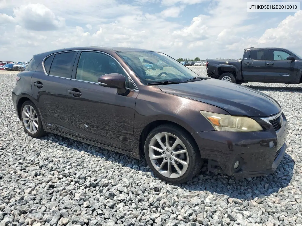 2011 Lexus Ct 200 VIN: JTHKD5BH2B2012010 Lot: 55723555
