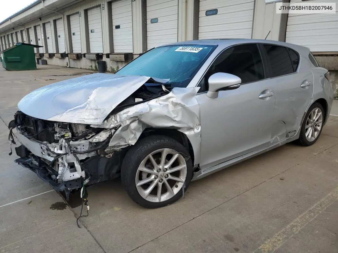2011 Lexus Ct 200 VIN: JTHKD5BH1B2007946 Lot: 56911835