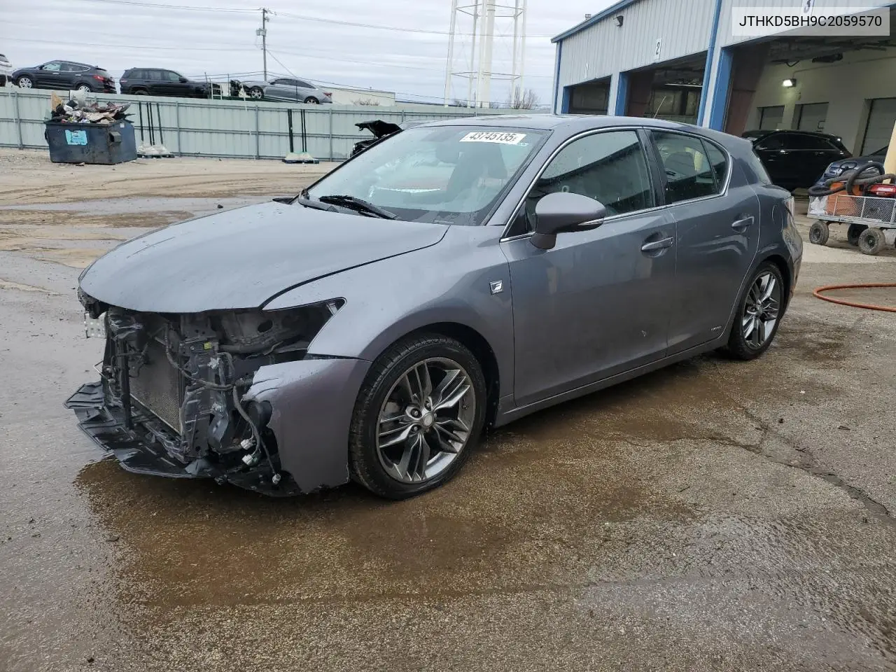 2012 Lexus Ct 200 VIN: JTHKD5BH9C2059570 Lot: 43745135