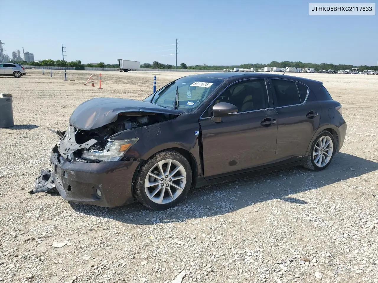 2012 Lexus Ct 200 VIN: JTHKD5BHXC2117833 Lot: 56021675