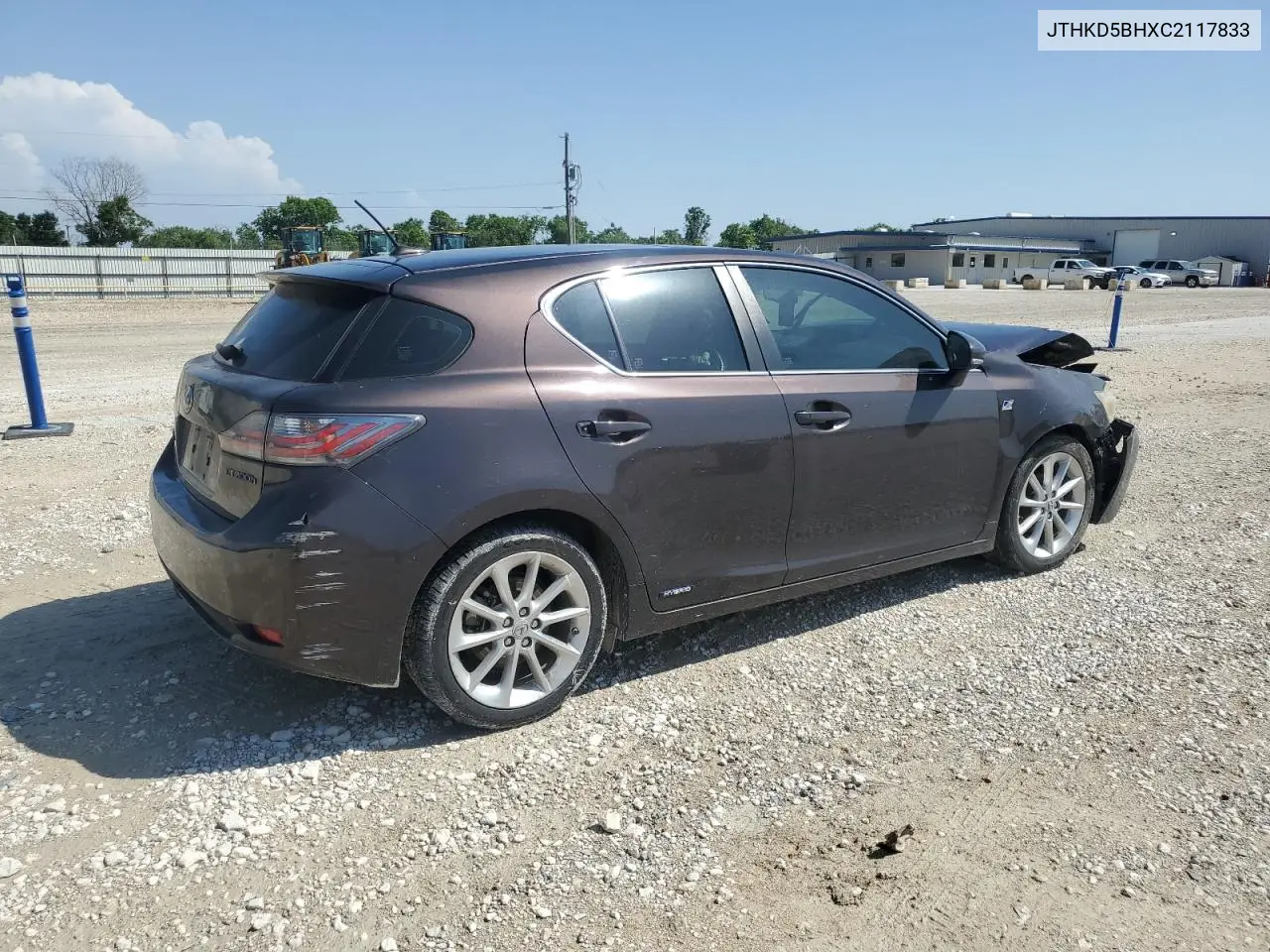 2012 Lexus Ct 200 VIN: JTHKD5BHXC2117833 Lot: 56021675