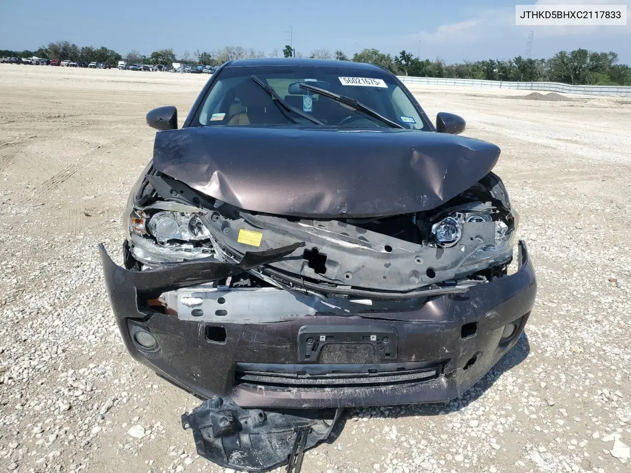 2012 Lexus Ct 200 VIN: JTHKD5BHXC2117833 Lot: 56021675
