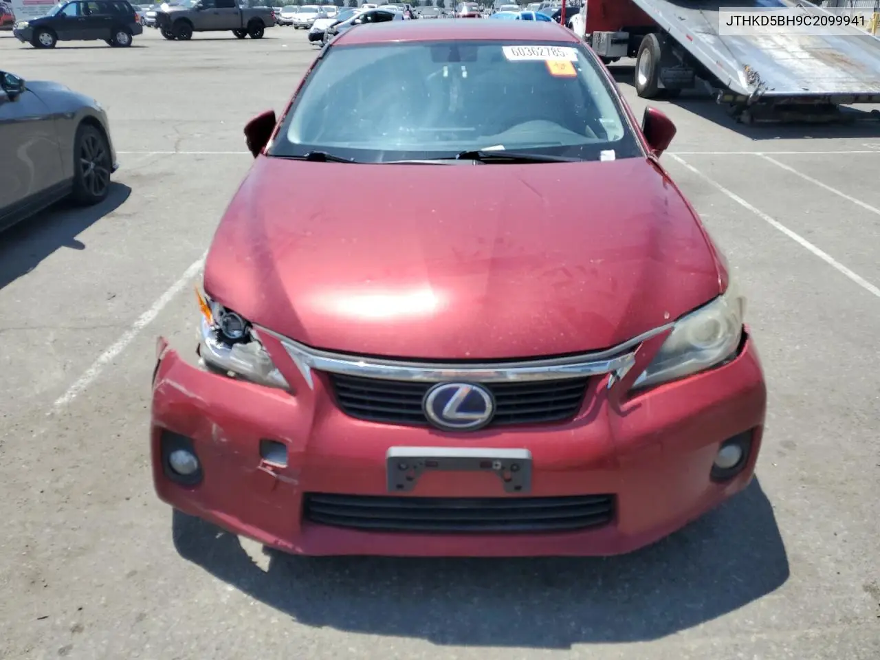 2012 Lexus Ct 200 VIN: JTHKD5BH9C2099941 Lot: 60362785