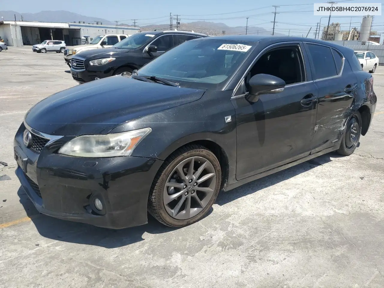 2012 Lexus Ct 200 VIN: JTHKD5BH4C2076924 Lot: 61506265