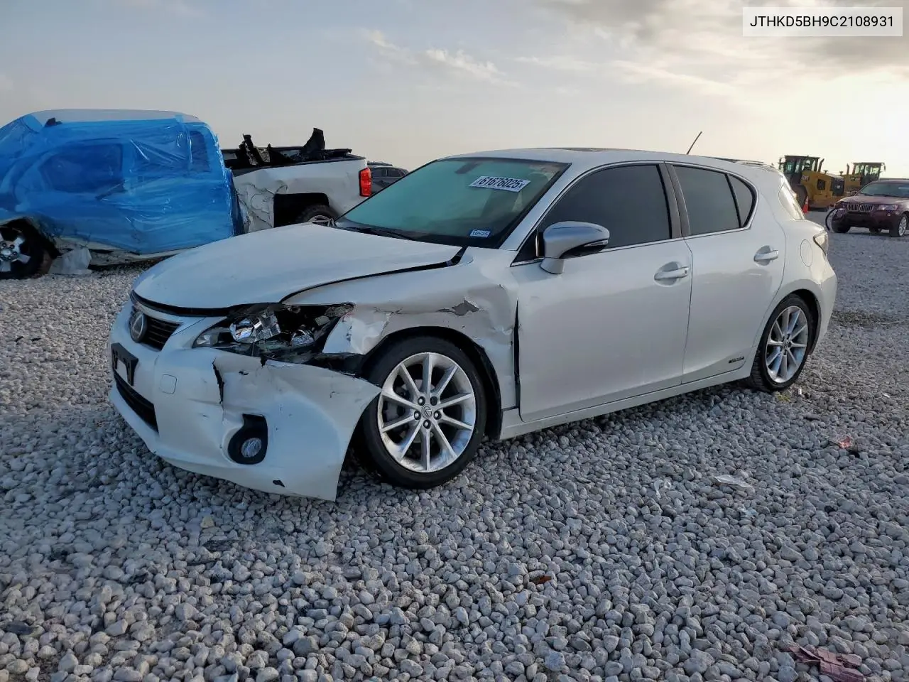 2012 Lexus Ct 200 VIN: JTHKD5BH9C2108931 Lot: 61676025