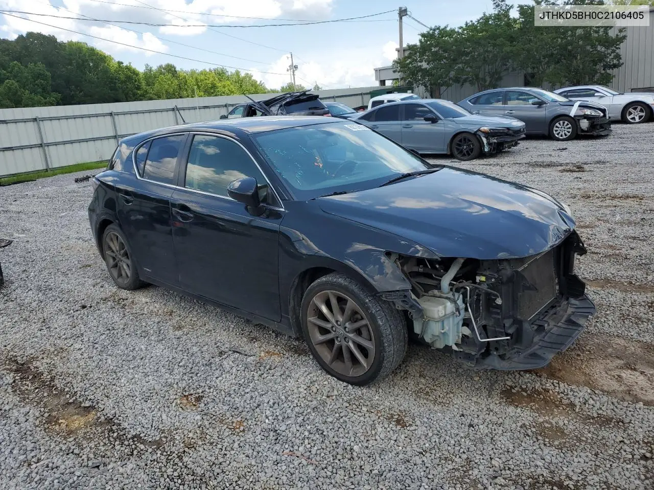 2012 Lexus Ct 200 VIN: JTHKD5BH0C2106405 Lot: 62139615