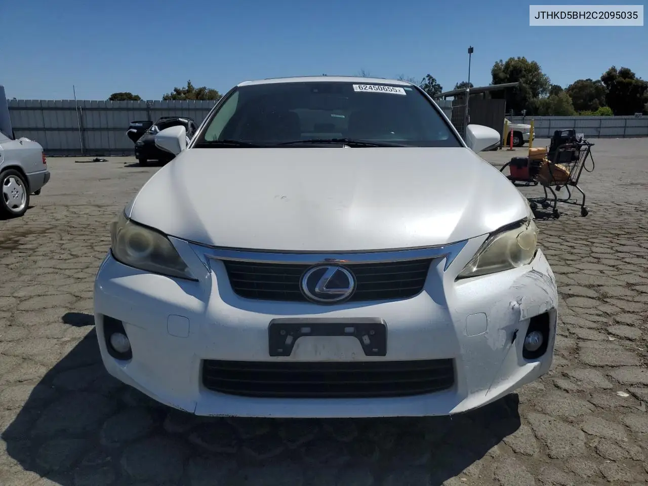 2012 Lexus Ct 200 VIN: JTHKD5BH2C2095035 Lot: 62450655
