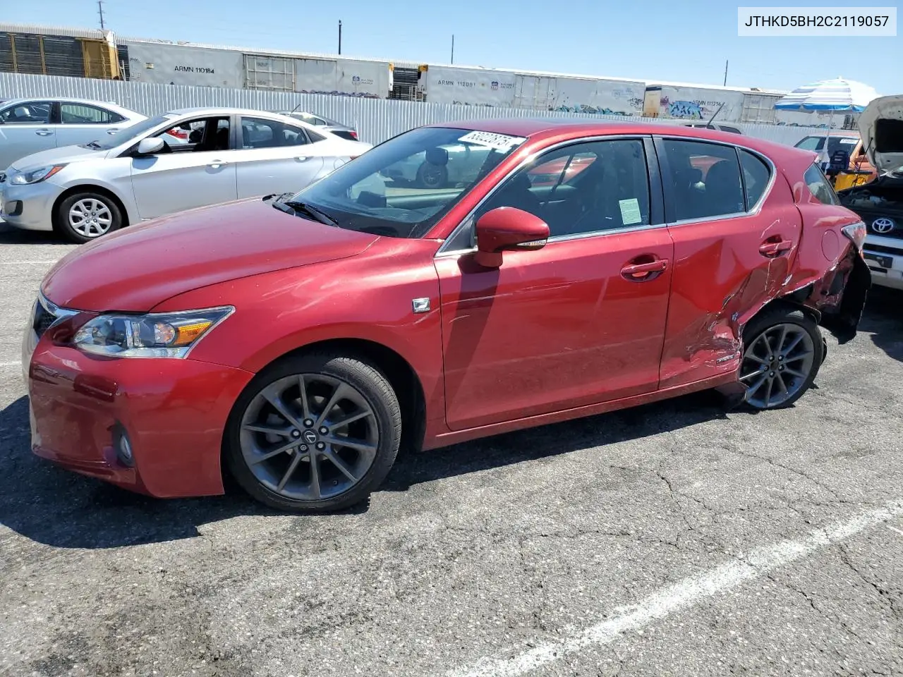 2012 Lexus Ct 200 VIN: JTHKD5BH2C2119057 Lot: 63022875
