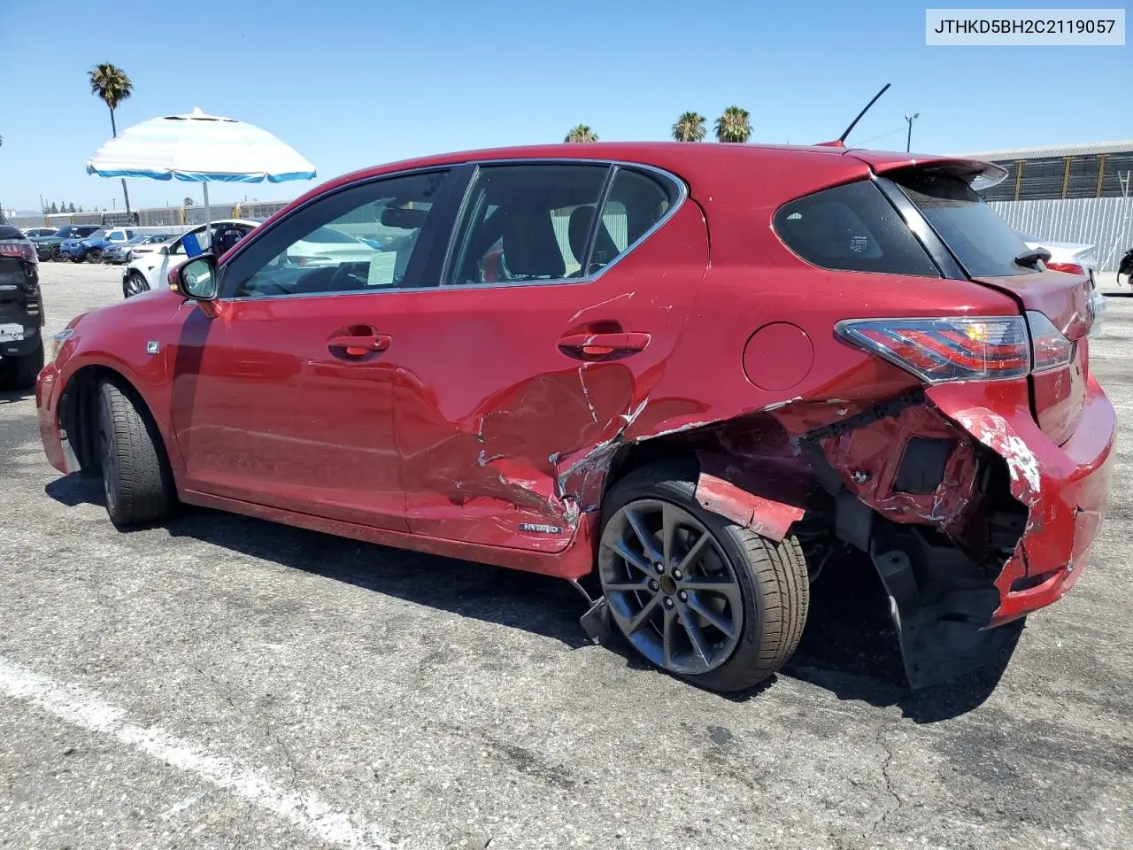 2012 Lexus Ct 200 VIN: JTHKD5BH2C2119057 Lot: 63022875