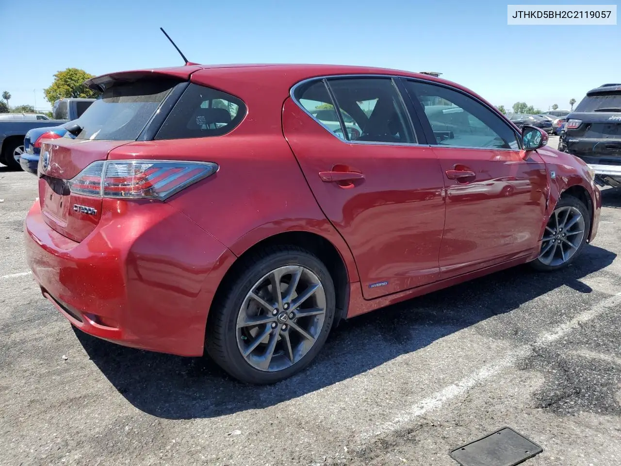 2012 Lexus Ct 200 VIN: JTHKD5BH2C2119057 Lot: 63022875