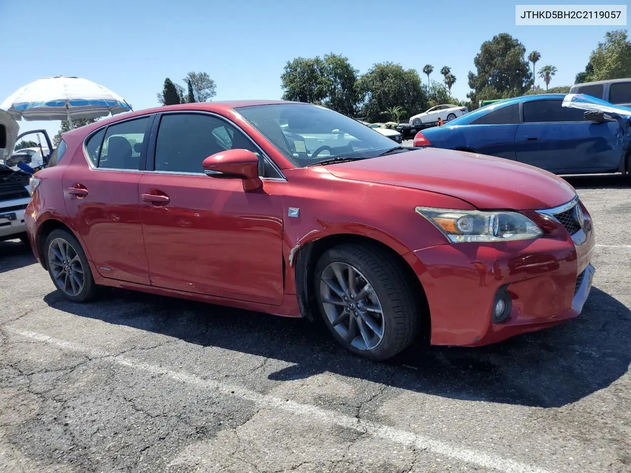 2012 Lexus Ct 200 VIN: JTHKD5BH2C2119057 Lot: 63022875