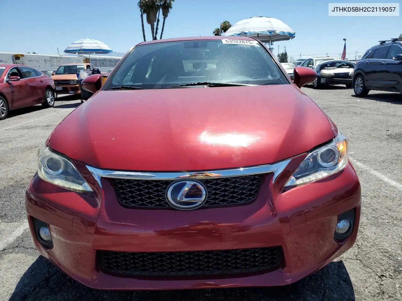 2012 Lexus Ct 200 VIN: JTHKD5BH2C2119057 Lot: 63022875
