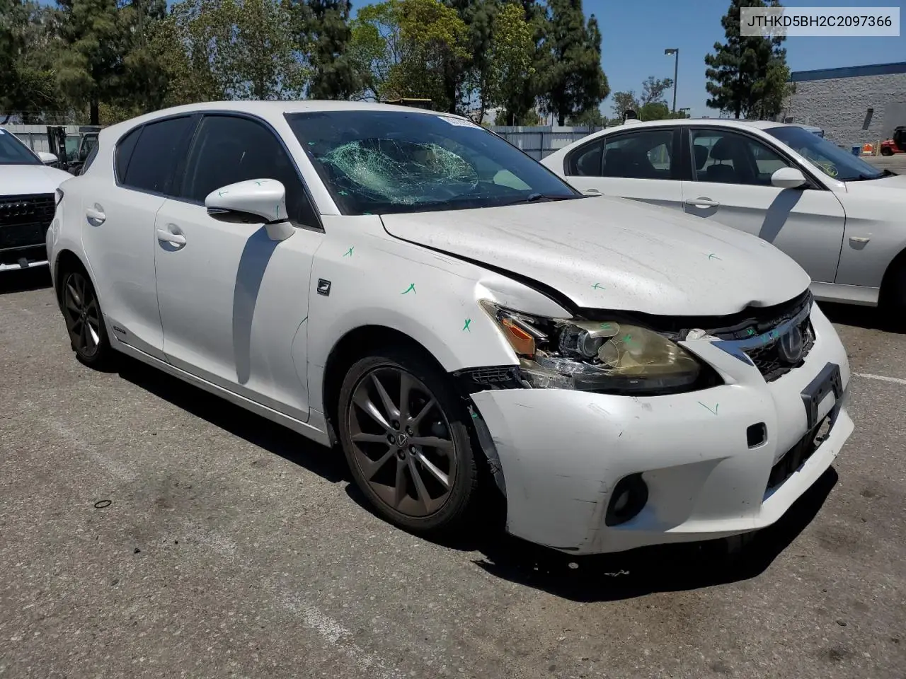 2012 Lexus Ct 200 VIN: JTHKD5BH2C2097366 Lot: 63126515